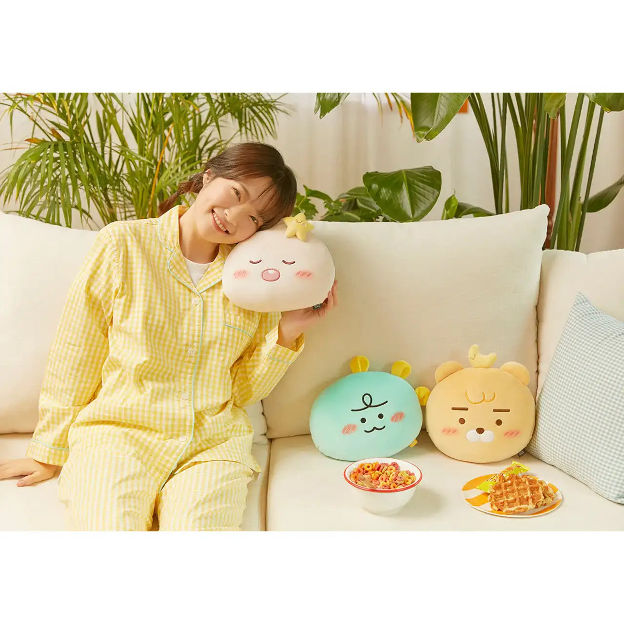 Kakao Friends - Little Friends Face Cushion - Kakao Friends - Plush - Harumio