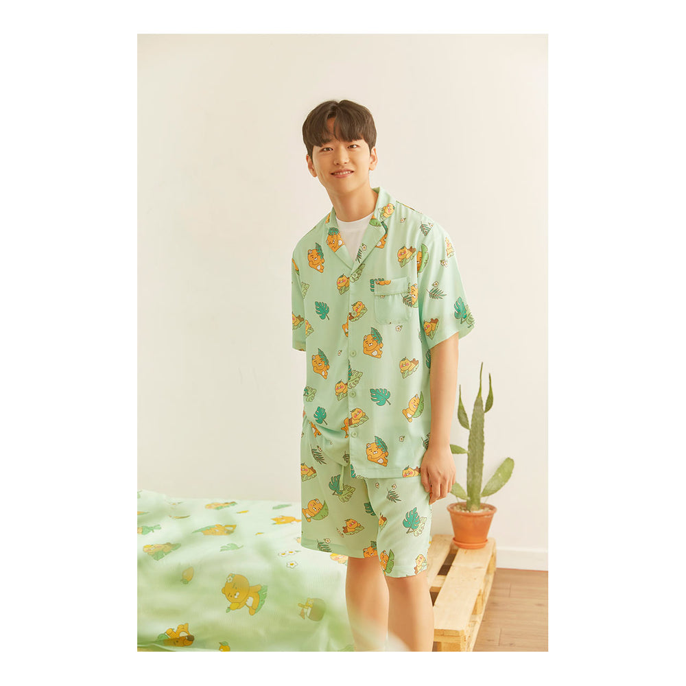 Kakao Friends - Ryan & Choonsik Leafy Summer Pajamas Set