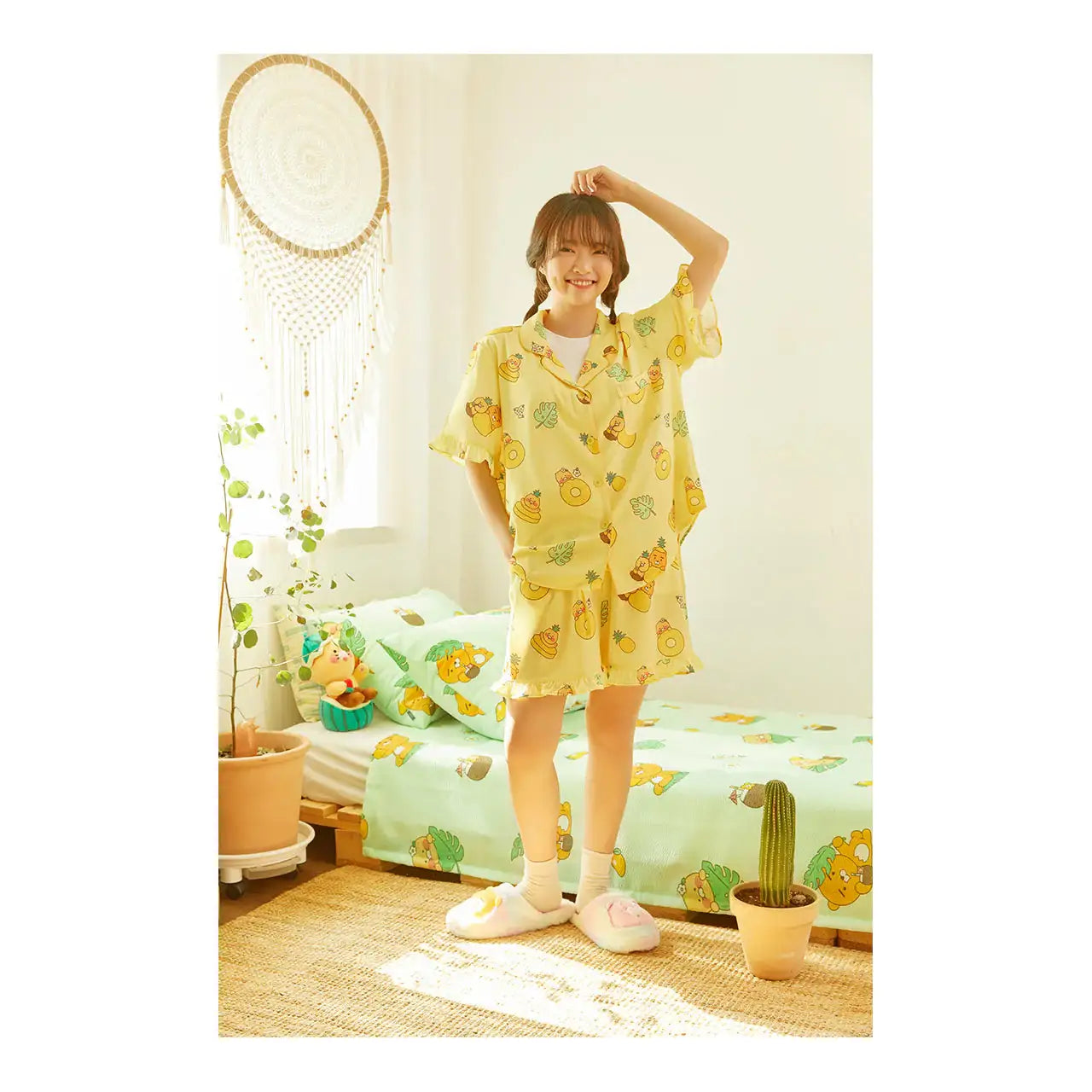 Kakao Friends - Ryan & Choonsik Cool Summer Donuts Pajamas Set - Kakao Friends - Clothing - Harumio