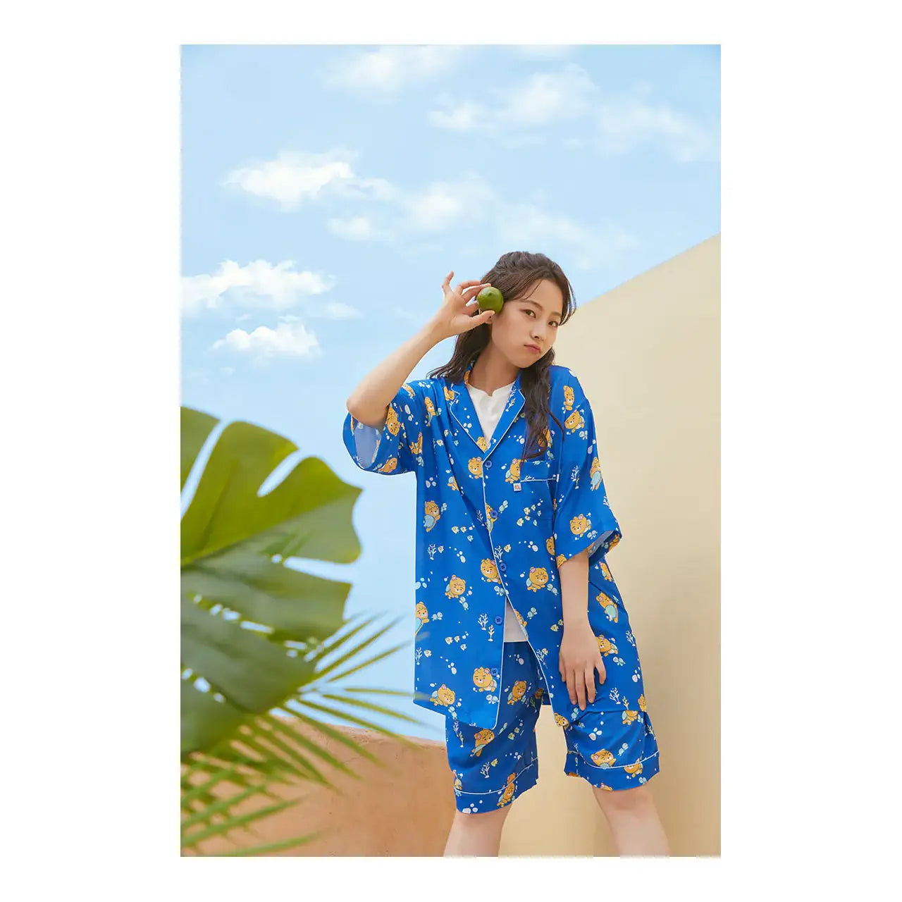 Kakao Friends - Ocean Vibe Blue Pajamas (Men) - Kakao Friends - Clothing - Harumio
