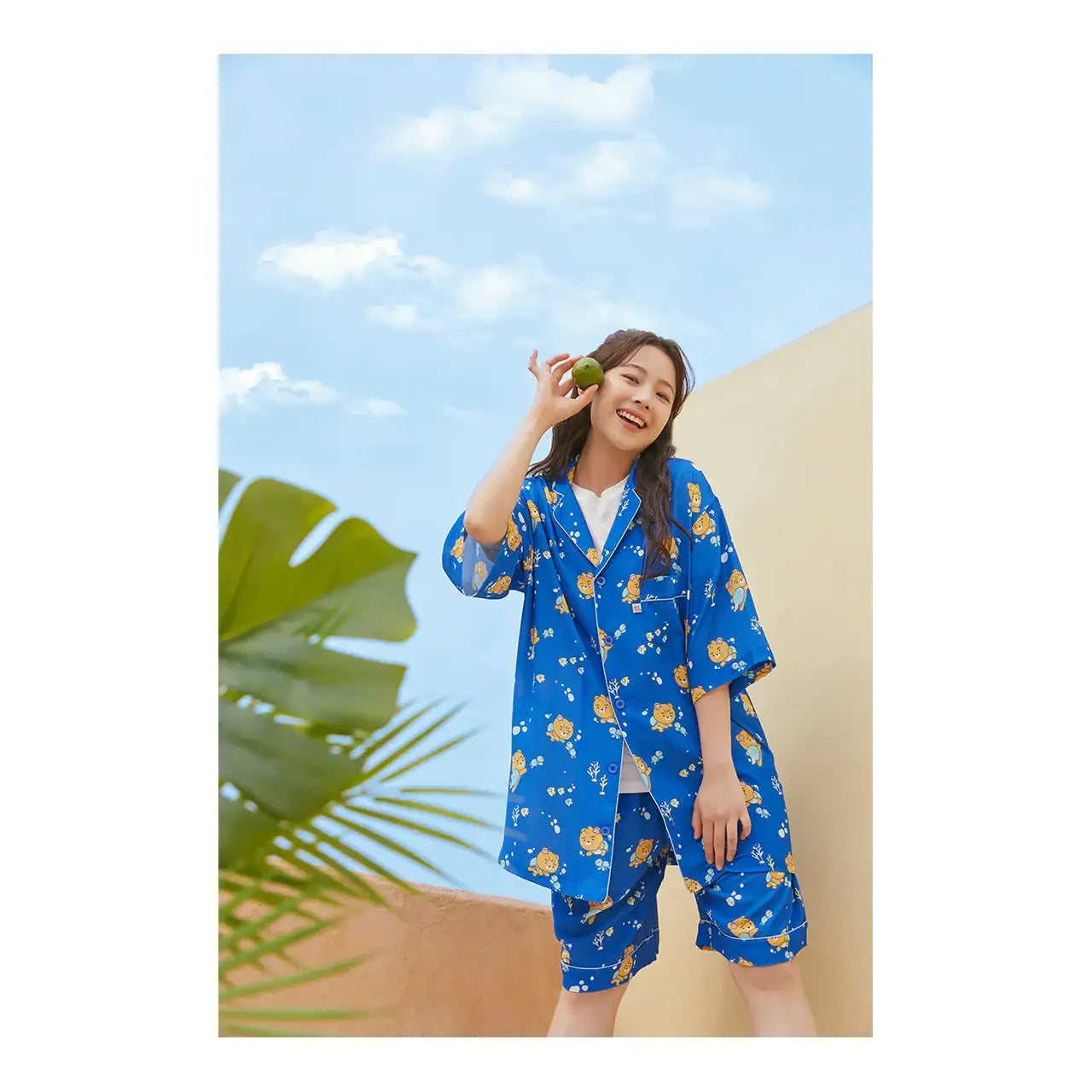 Kakao Friends - Ocean Vibe Blue Pajamas (Men) - Kakao Friends - Clothing - Harumio