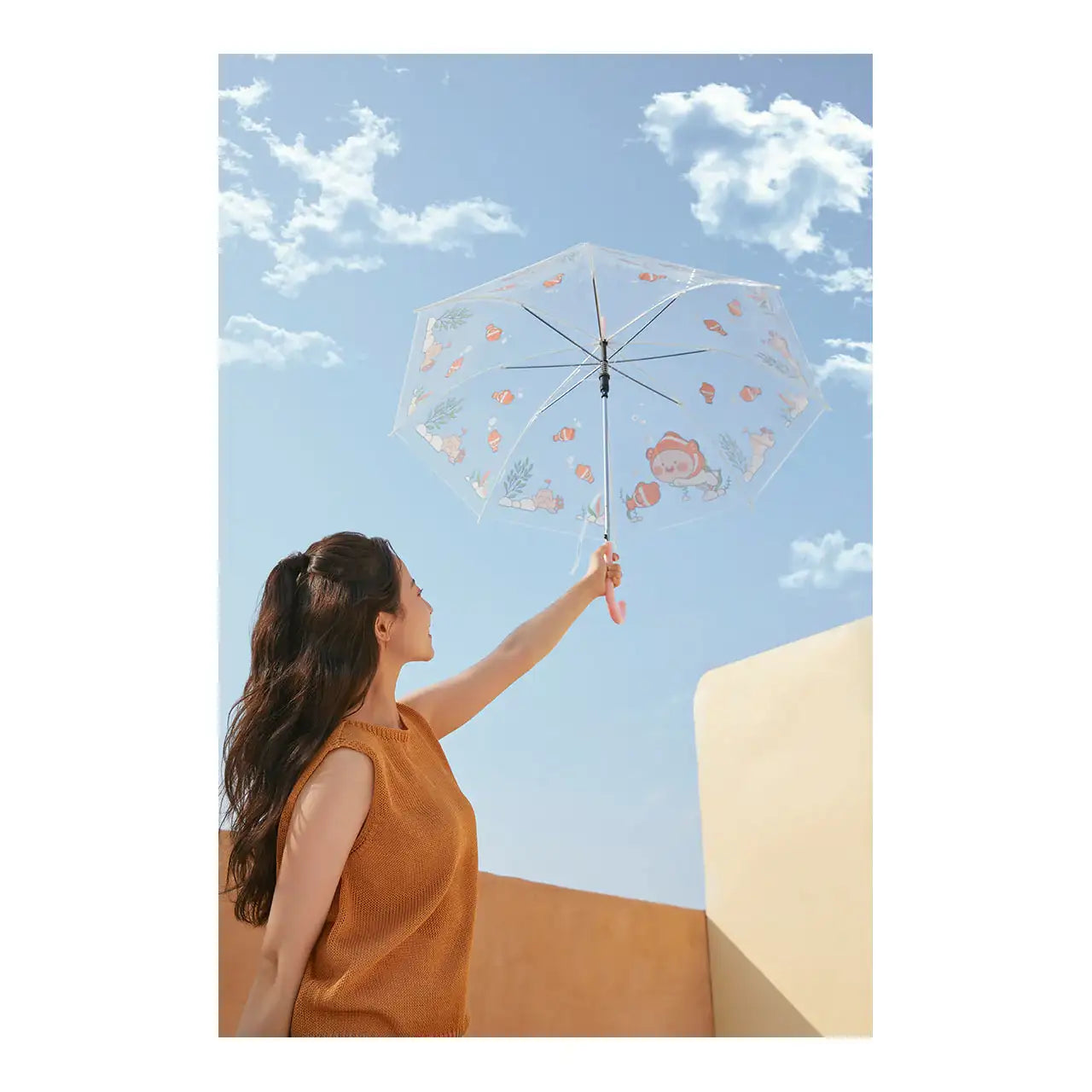 Kakao Friends - Ocean Vibe Apeach Transparent Umbrella - Kakao Friends - Home & Living, Accessories - Harumio