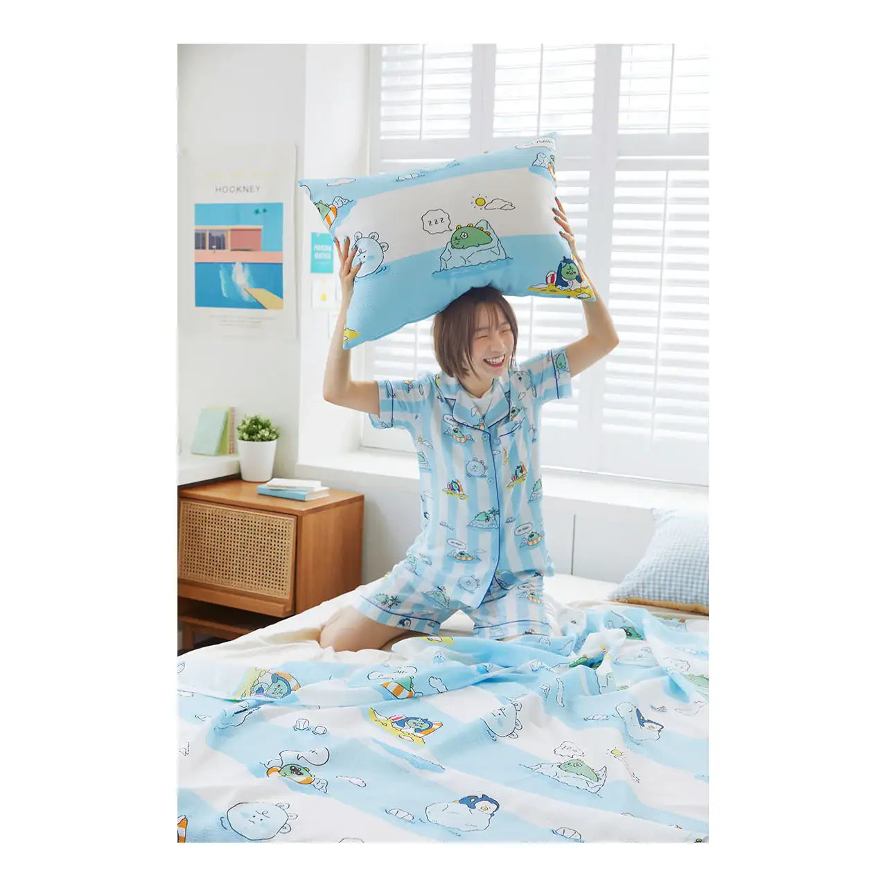 Kakao Friends - Jordy Cooling Blanket & Pillow Case Set - Kakao Friends - Home & Living, Accessories - Harumio