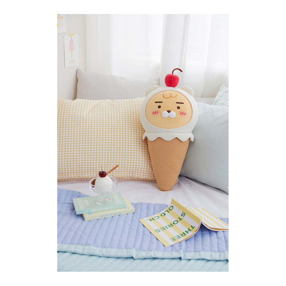 Kakao Friends - Ryan Cool Ice Cream Cone Pillow - Kakao Friends - Plush - Harumio