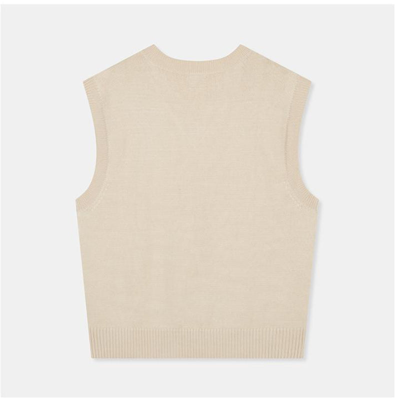 SPAO x Pennsylvania - Wool Blend Embroidery Overfit Vest