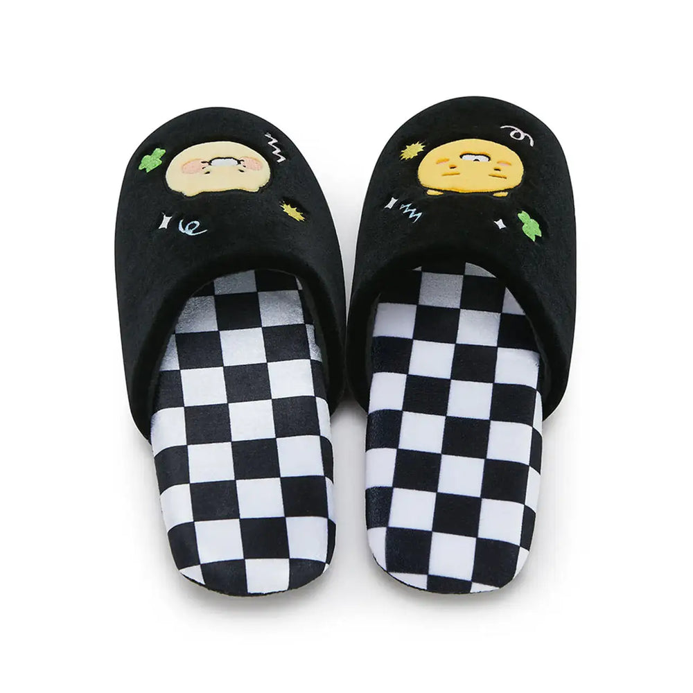 Kakao Friends - Every Yay! Ryan & Choonsik Checkerboard Slippers - Kakao Friends - Footwear - Harumio