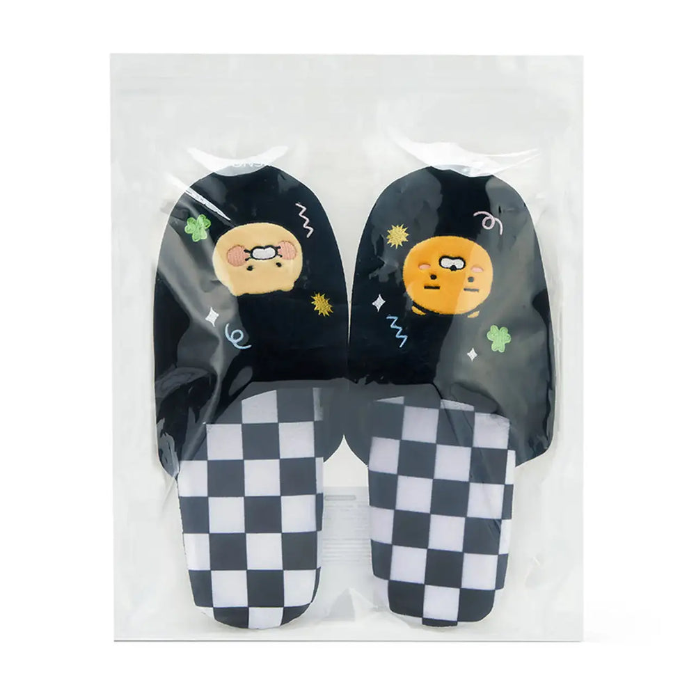 Kakao Friends - Every Yay! Ryan & Choonsik Checkerboard Slippers - Kakao Friends - Footwear - Harumio