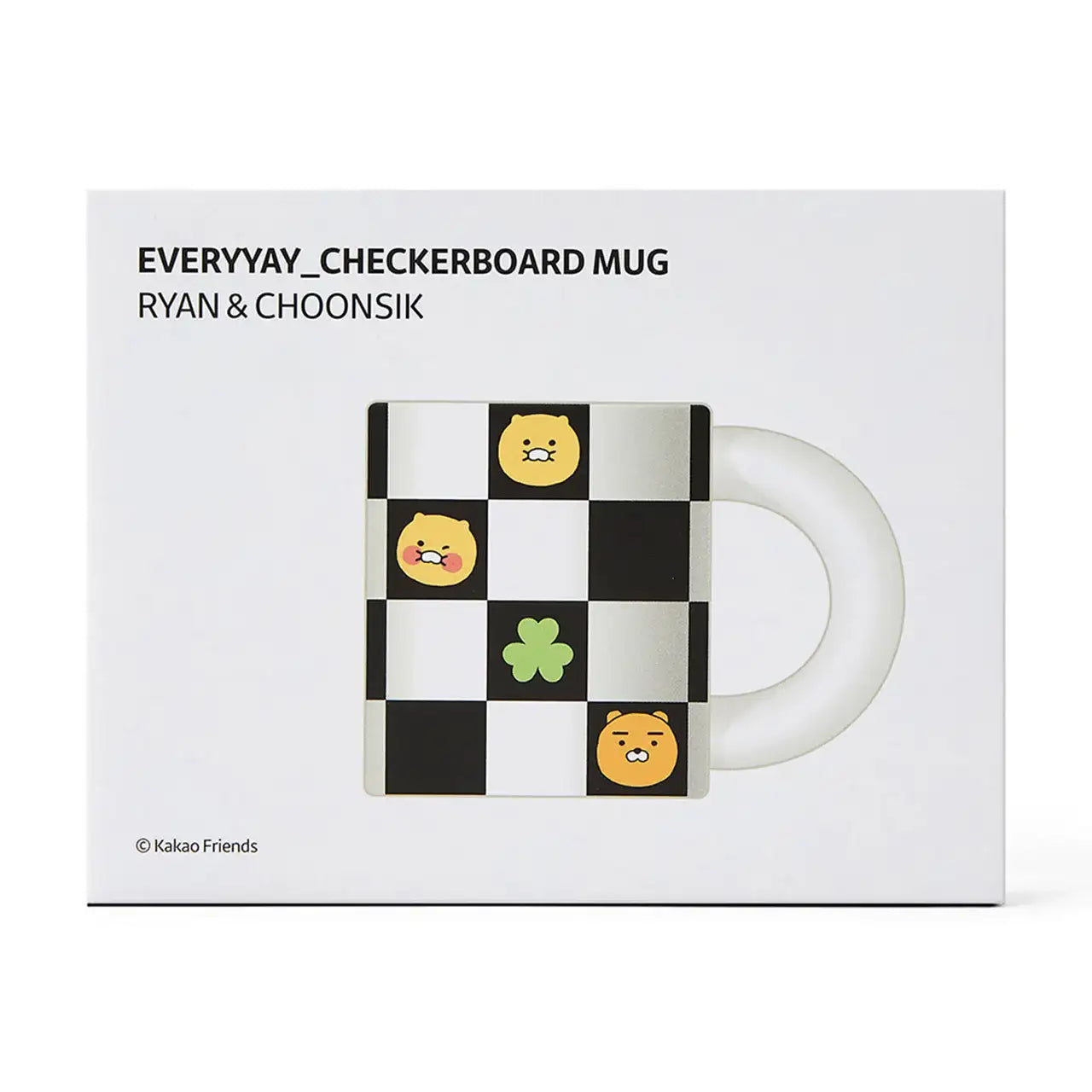 Kakao Friends - EveryYay Ryan & Choonsik Checkerboard Mug - Kakao Friends - Home & Living, Accessories - Harumio