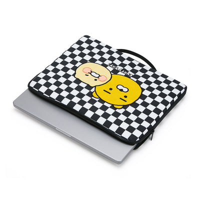 Kakao Friends - Every Yay! Ryan & Choonsik Checkerboard Laptop Pouch