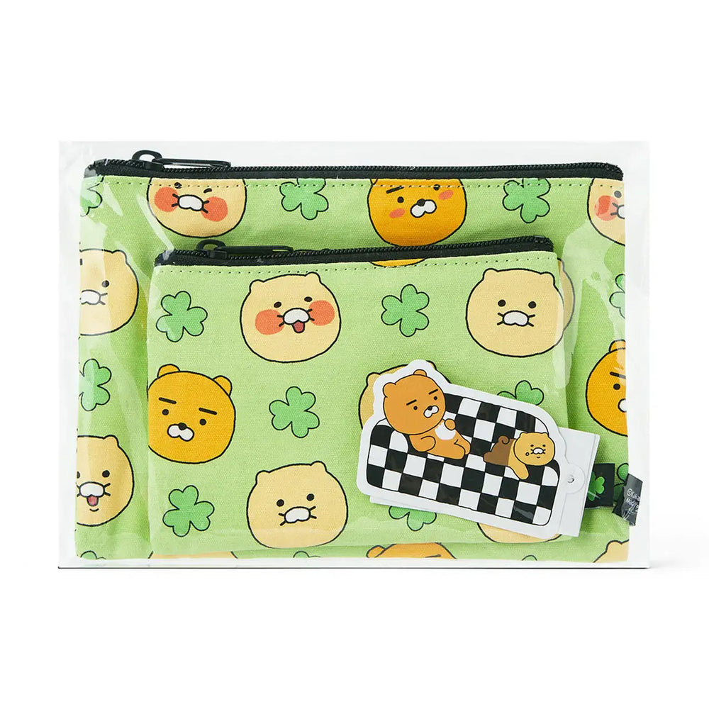 Kakao Friends - Every Yay! Ryan & Choonsik Pouch Set - Kakao Friends - Pouches - Harumio