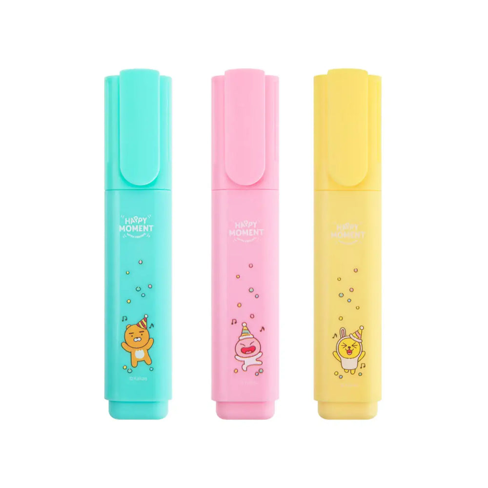 Kakao Friends - Happy Moment Mild Highlighter Set (3 pcs) - Kakao Friends - Home & Living, Accessories - Harumio