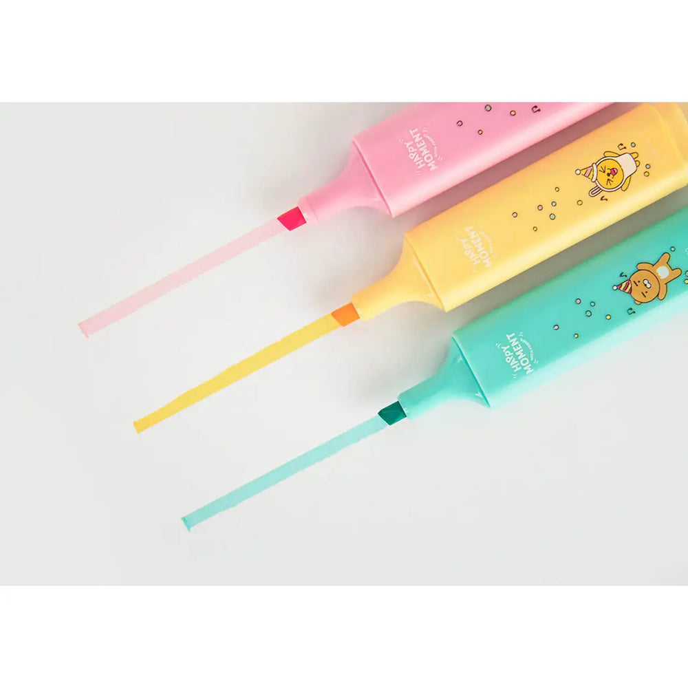 Kakao Friends - Happy Moment Mild Highlighter Set (3 pcs) - Kakao Friends - Home & Living, Accessories - Harumio