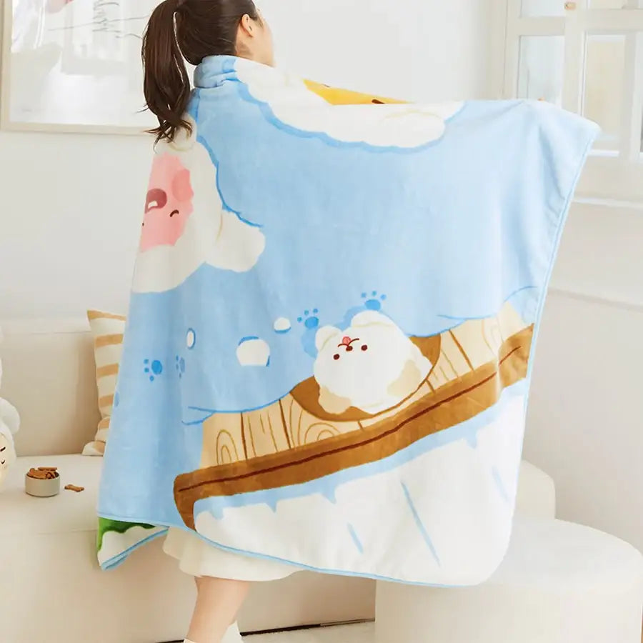 Kakao Friends - Little Puppy Club Single Duvet Blanket - Kakao Friends - Plush - Harumio