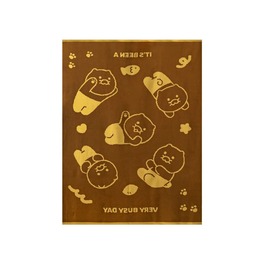 Kakao Friends - Choonsik Knitted Blanket - Kakao Friends - Home & Living, Accessories - Harumio