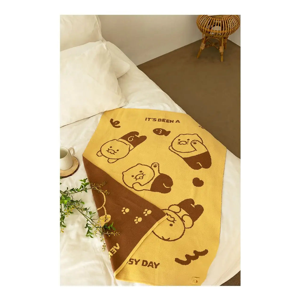 Kakao Friends - Choonsik Knitted Blanket - Kakao Friends - Home & Living, Accessories - Harumio