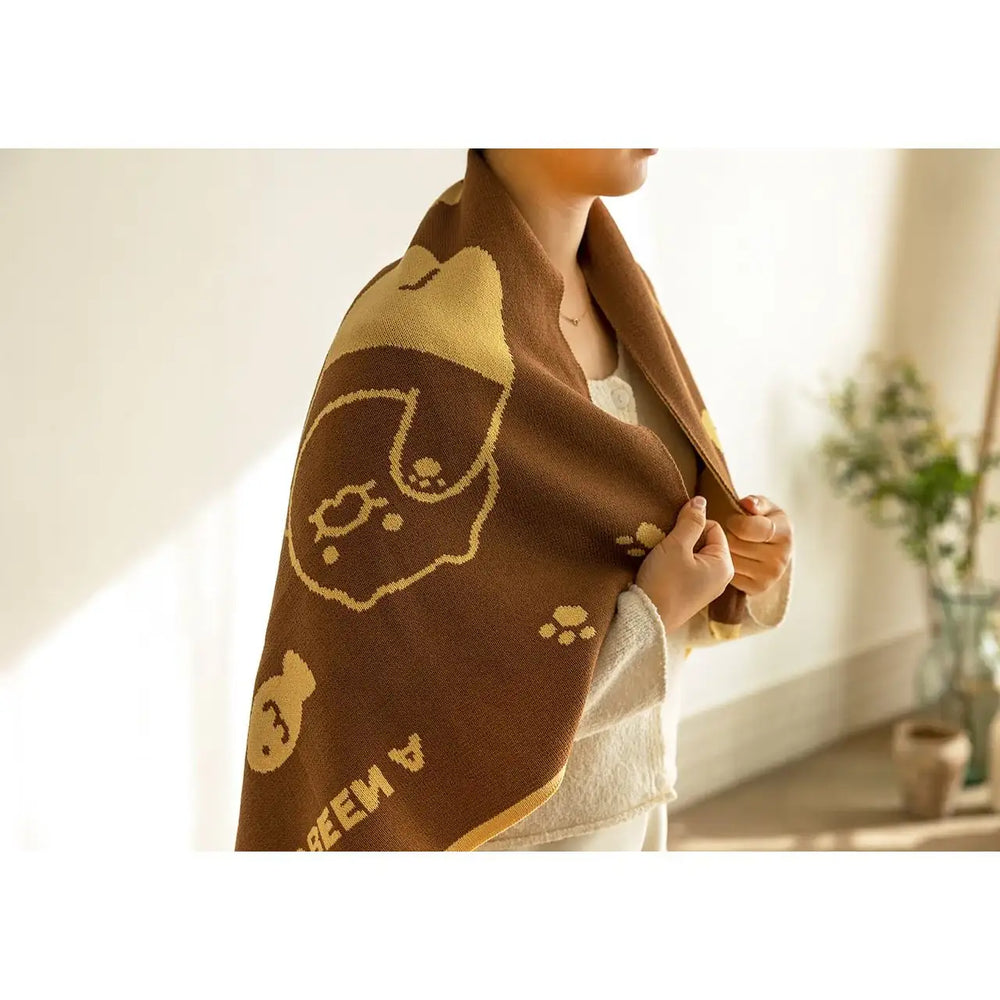 Kakao Friends - Choonsik Knitted Blanket - Kakao Friends - Home & Living, Accessories - Harumio