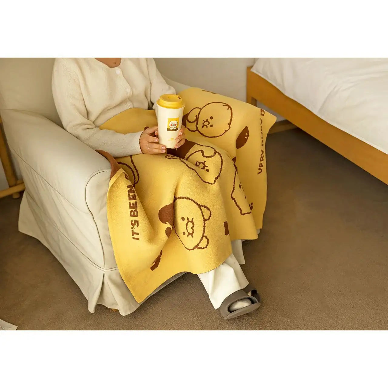 Kakao Friends - Choonsik Knitted Blanket - Kakao Friends - Home & Living, Accessories - Harumio