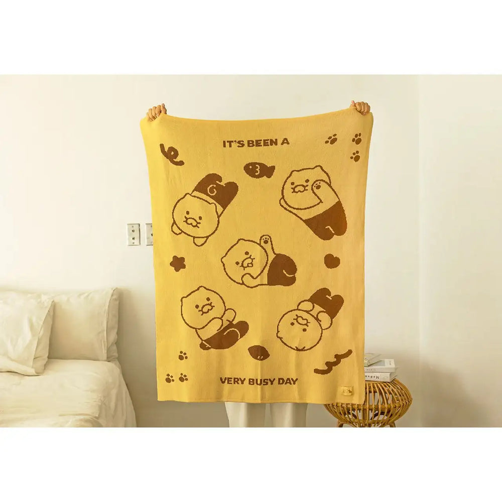 Kakao Friends - Choonsik Knitted Blanket - Kakao Friends - Home & Living, Accessories - Harumio