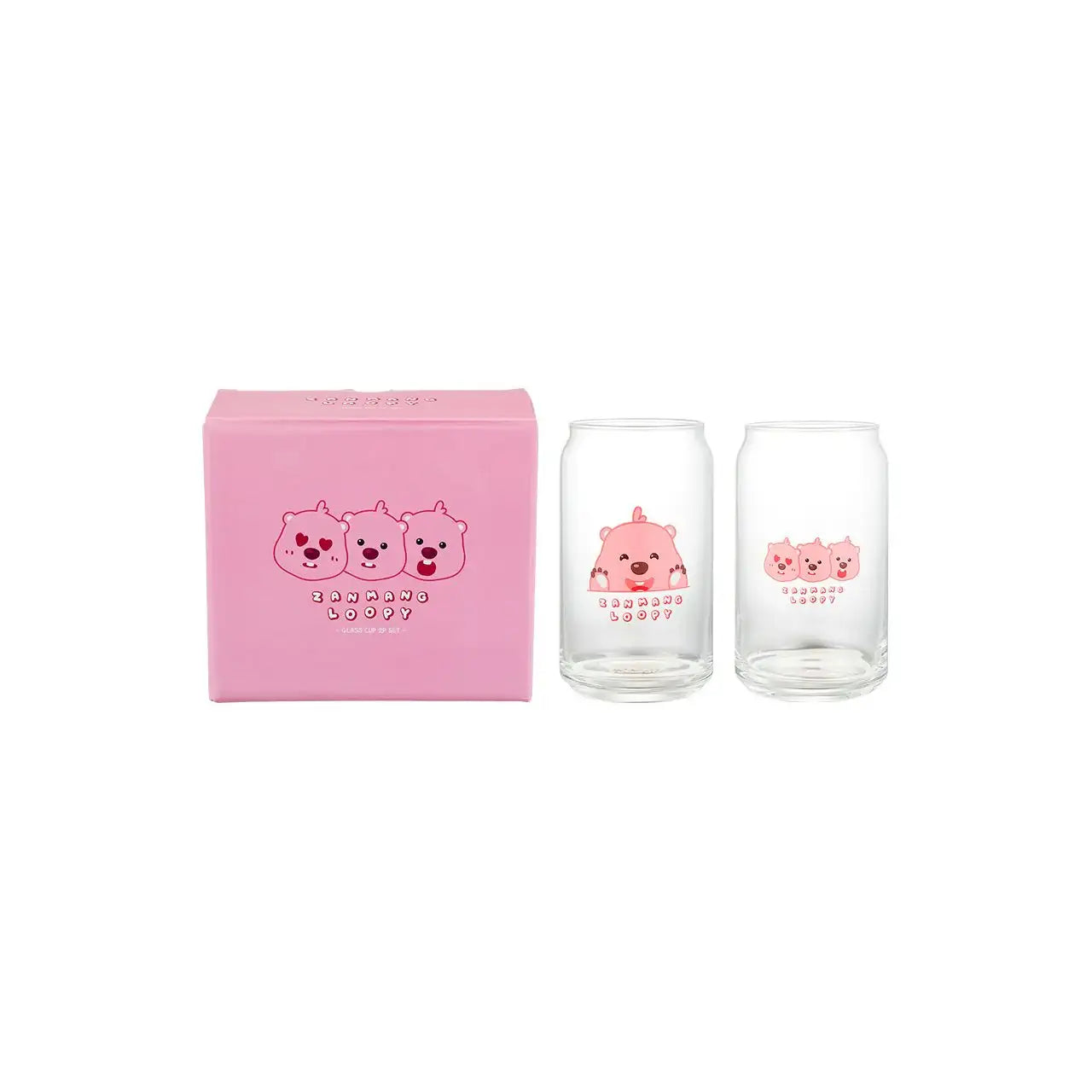Kakao Friends x Zanmang Loopy - Glass Cup Set (2 pcs) - Kakao Friends - Home & Living, Accessories - Harumio