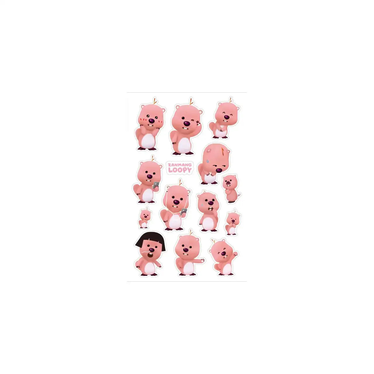 Kakao Friends x Zanmang Loopy - Clear Sticker - Kakao Friends - Sticker - Harumio