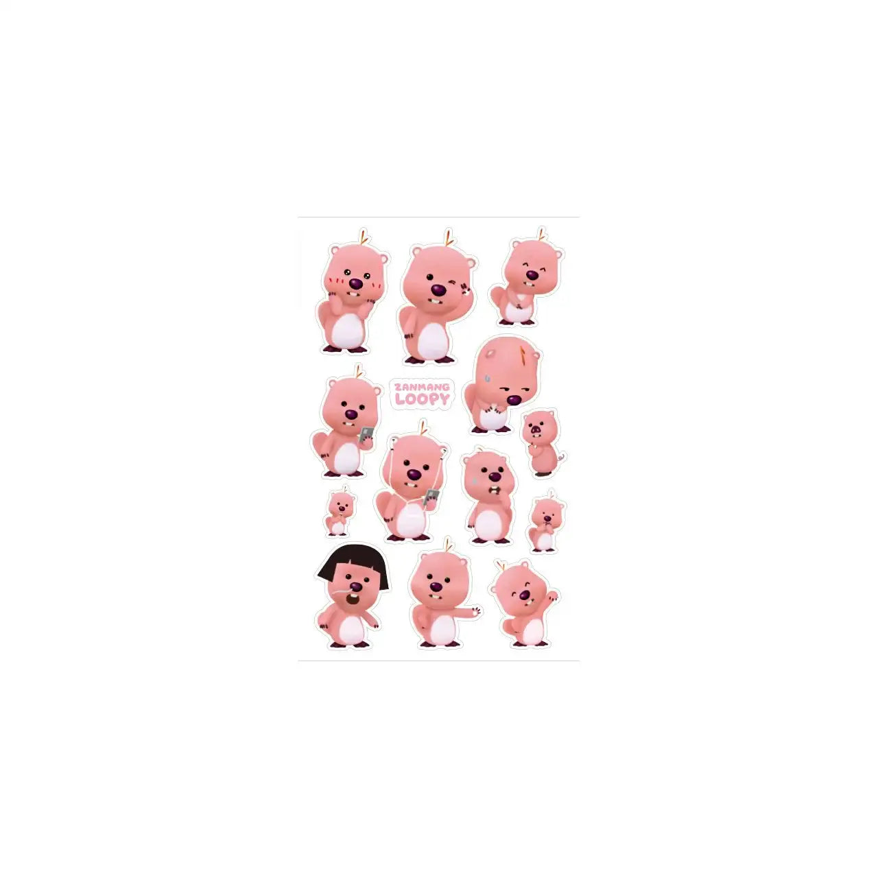 Kakao Friends x Zanmang Loopy - Jazzy Clear Sticker - Kakao Friends x Zanmang Loopy - Home & Living, Accessories - Harumio