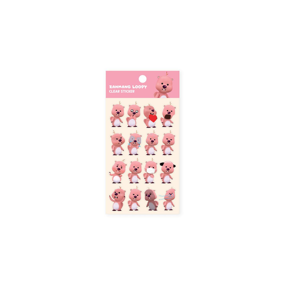 Kakao Friends x Zanmang Loopy - Jazzy Clear Sticker