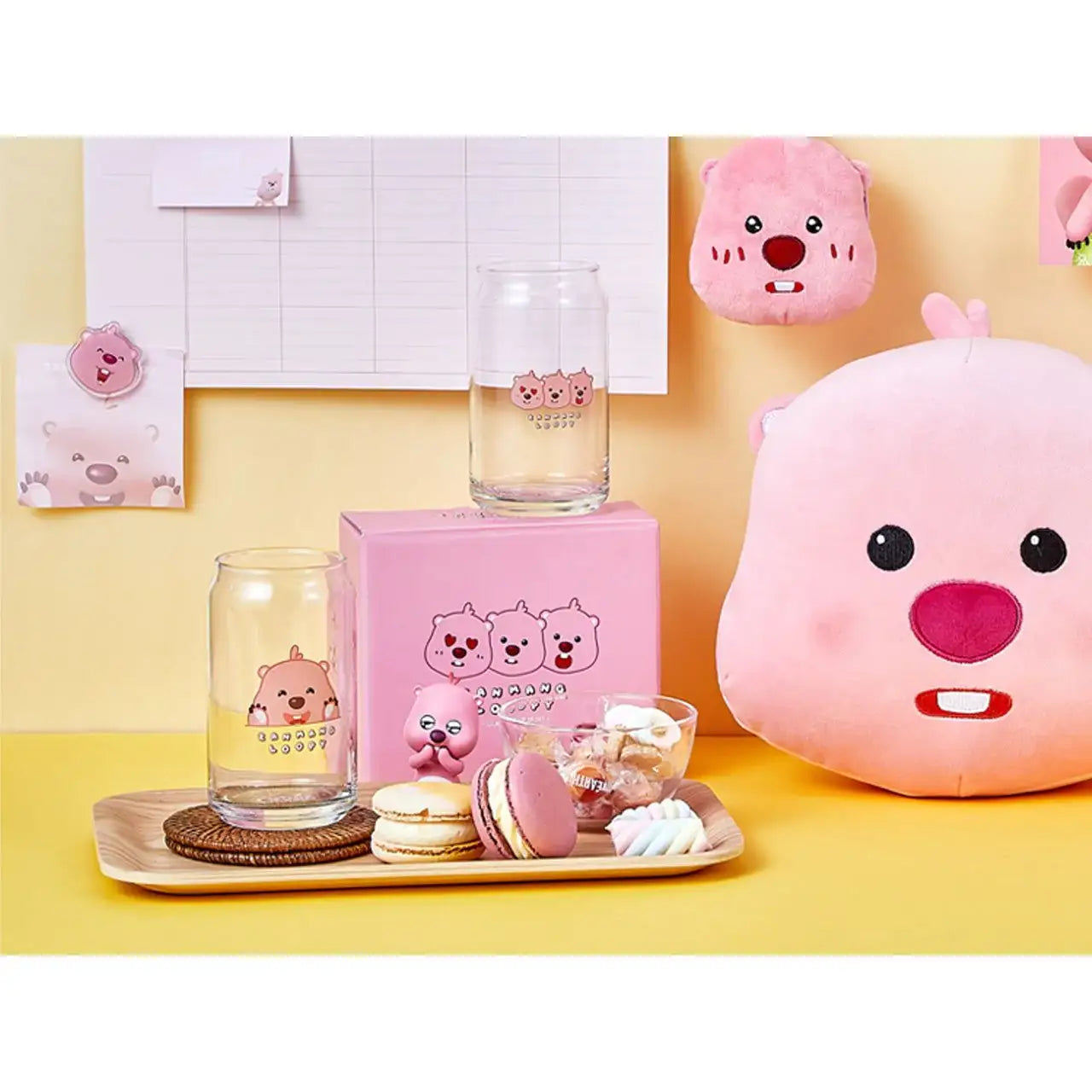 Kakao Friends x Zanmang Loopy - Glass Cup Set (2 pcs) - Kakao Friends - Home & Living, Accessories - Harumio