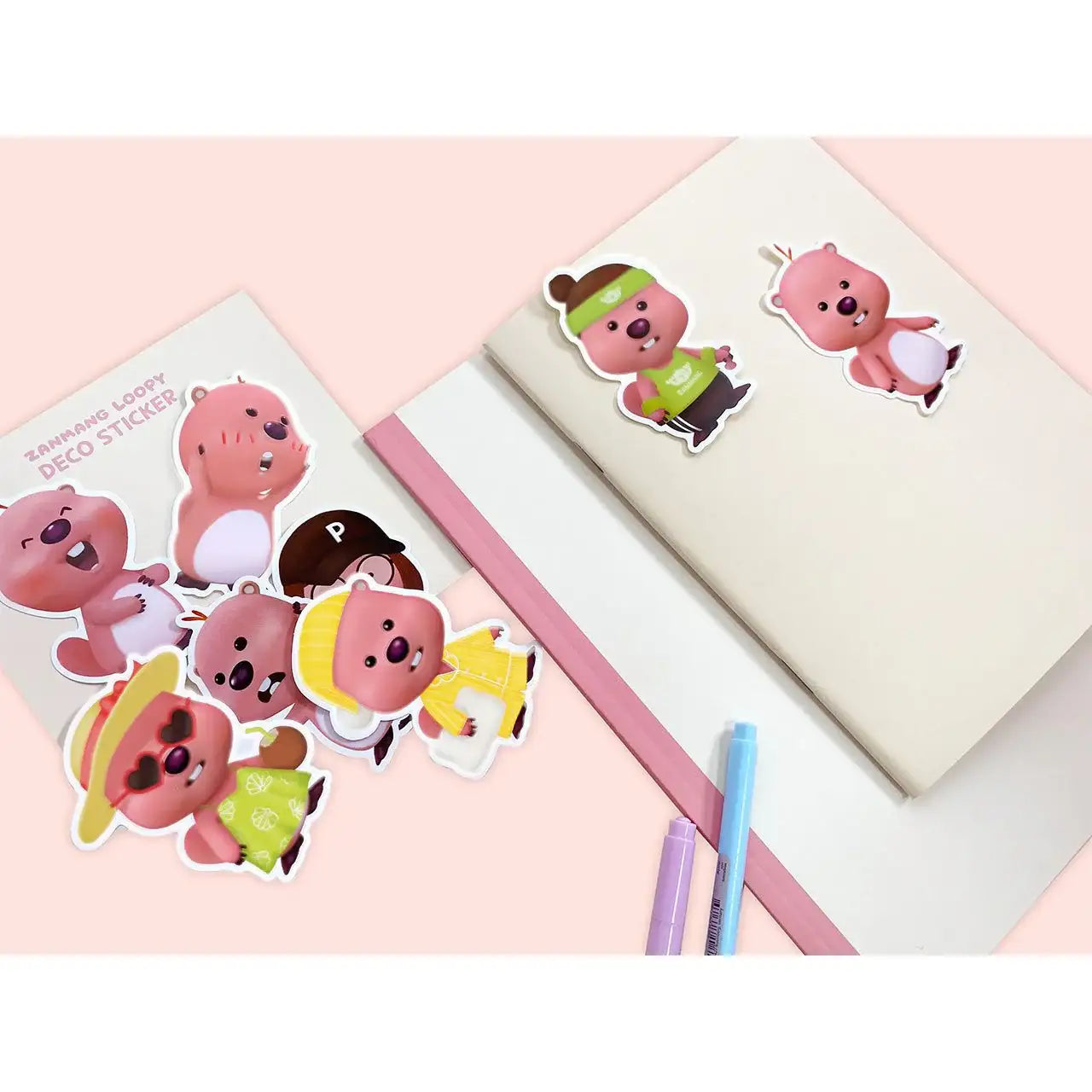 Kakao Friends x Zanmang Loopy - Jazzy Clear Sticker - Kakao Friends x Zanmang Loopy - Home & Living, Accessories - Harumio