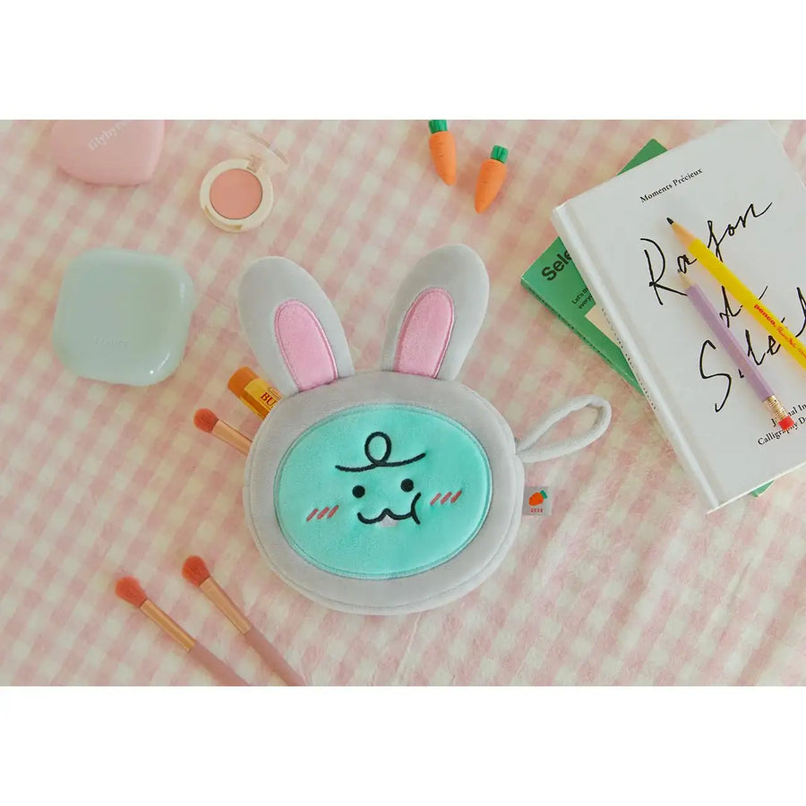 Kakao Friends - Rabbit Jordy Shape Pouch - Kakao Friends - Pouches - Harumio