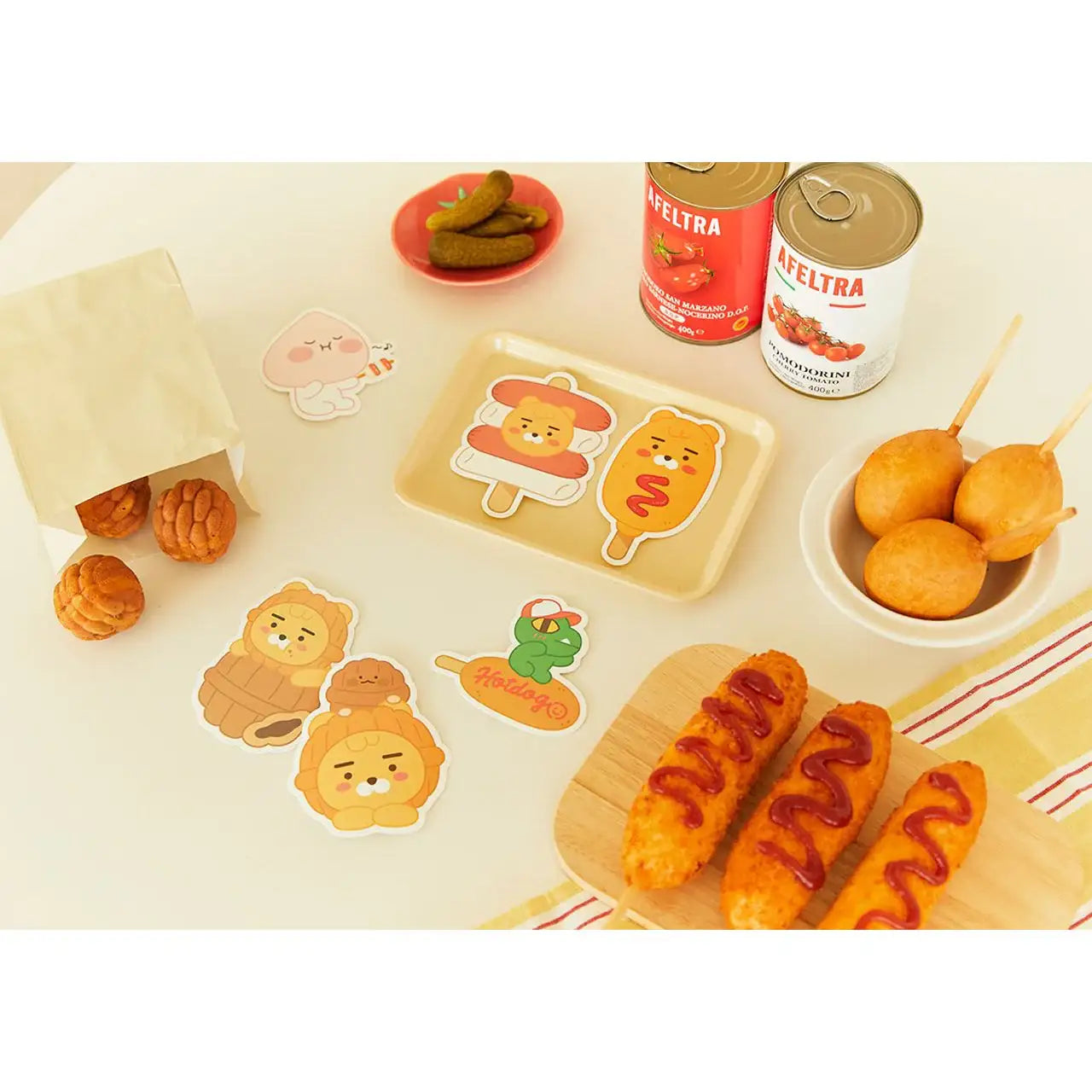Kakao Friends - Little Friends Snack Sticker Set - Kakao Friends - Home & Living, Accessories - Harumio