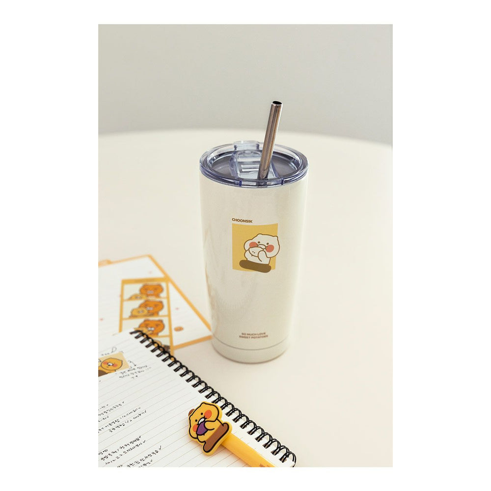 Kakao Friends - Choonsik Straw Stainless Steel Tumbler