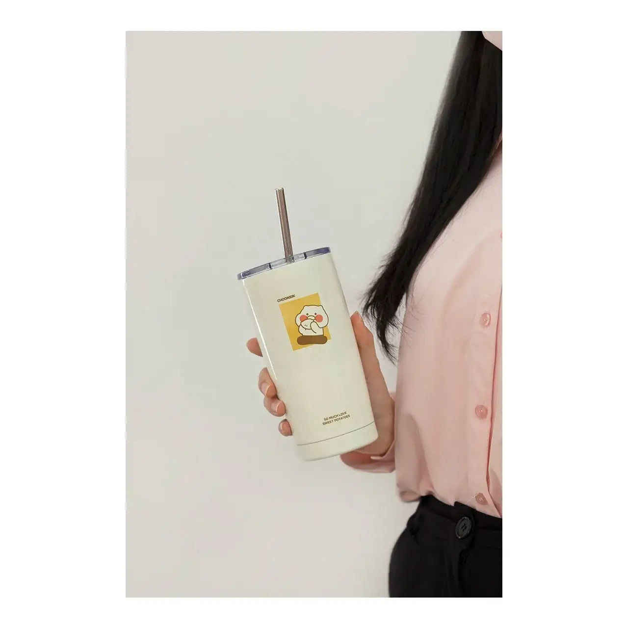 Kakao Friends - Choonsik Straw Stainless Steel Tumbler - Kakao Friends - Home & Living, Accessories - Harumio