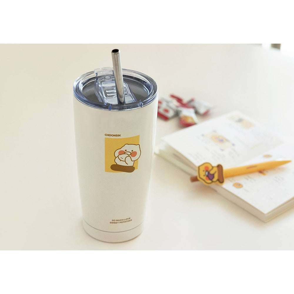 Kakao Friends - Choonsik Straw Stainless Steel Tumbler