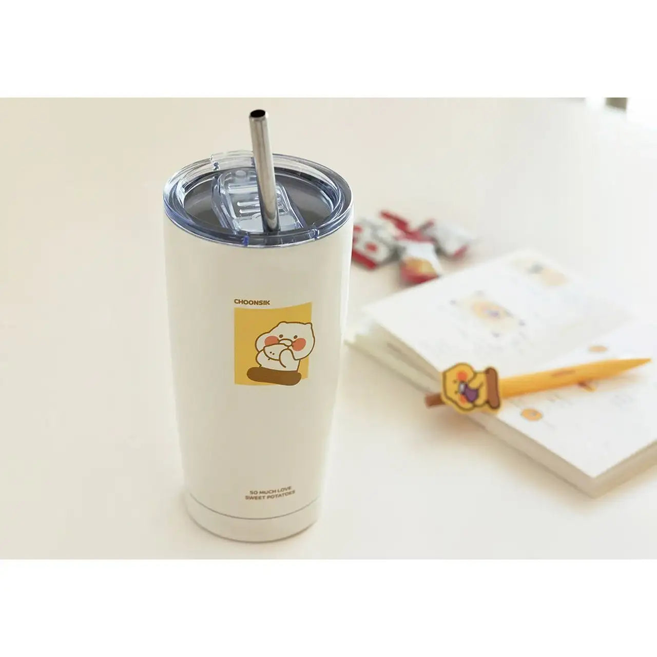 Kakao Friends - Choonsik Straw Stainless Steel Tumbler - Kakao Friends - Home & Living, Accessories - Harumio