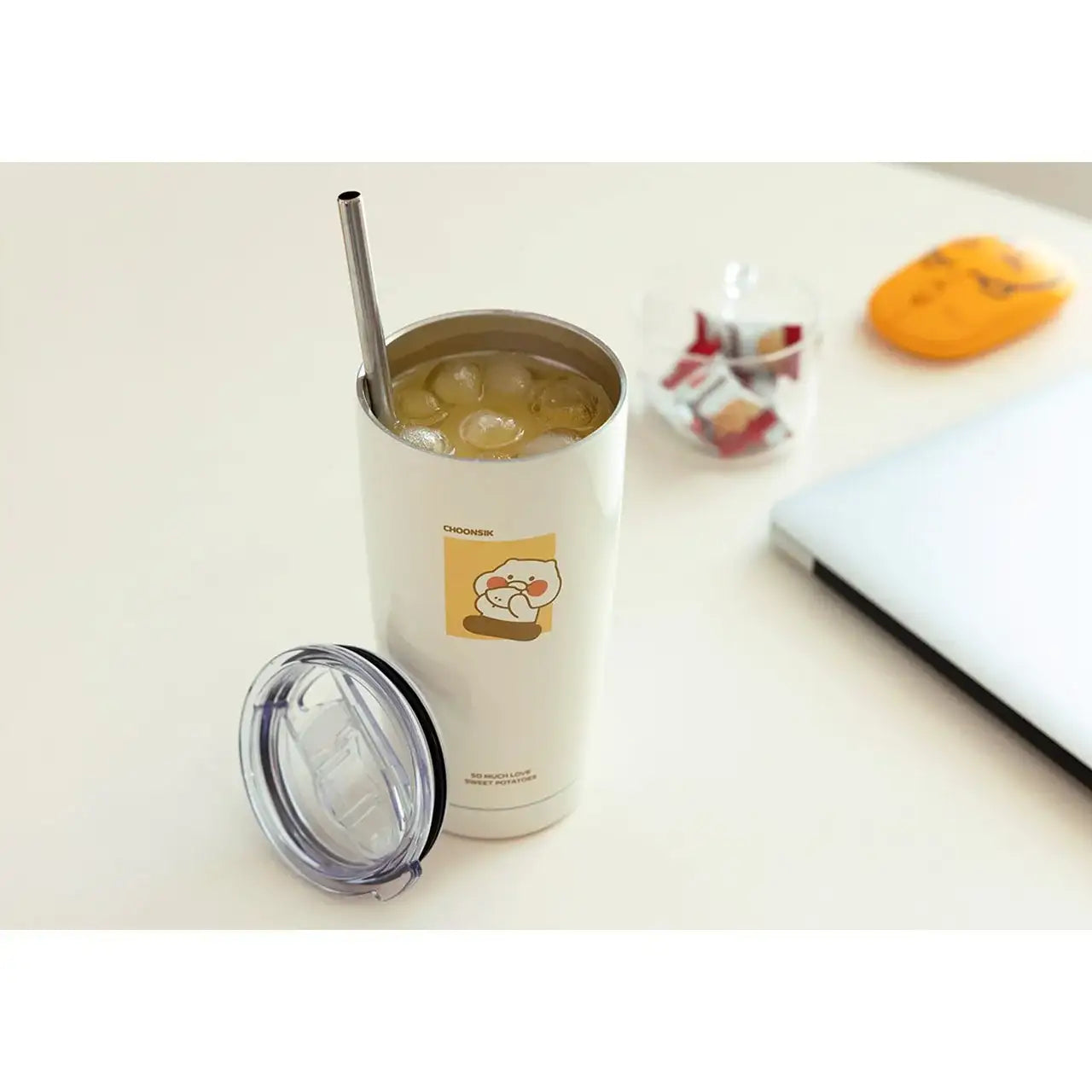 Kakao Friends - Choonsik Straw Stainless Steel Tumbler - Kakao Friends - Home & Living, Accessories - Harumio