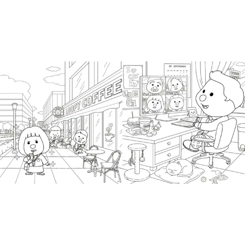 Loopy Color In Kakao Friends x Zanmang Loopy - Coloring Book – Harumio