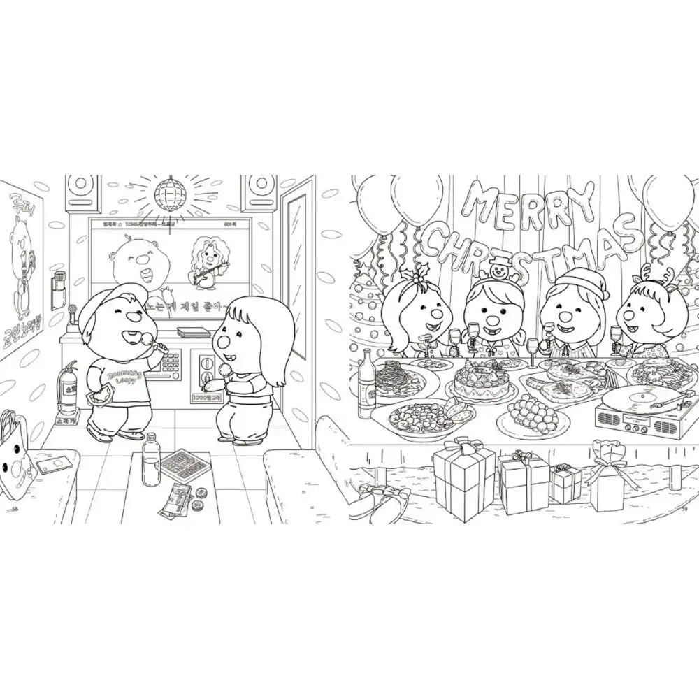 Kakao Friends x Zanmang Loopy - Coloring Book - Kakao Friends - Coloring Book - Harumio