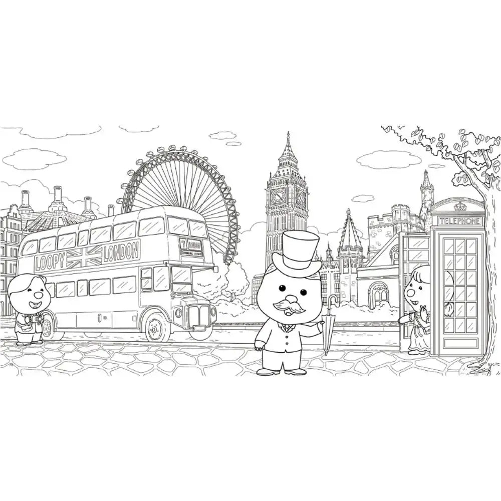 Kakao Friends x Zanmang Loopy - Coloring Book - Kakao Friends - Coloring Book - Harumio