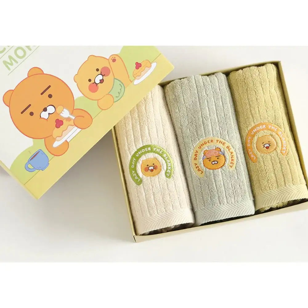 Kakao Friends - Lazy Day Under the Blanket Ryan Face Towel Set - Kakao Friends - Home & Living, Accessories - Harumio