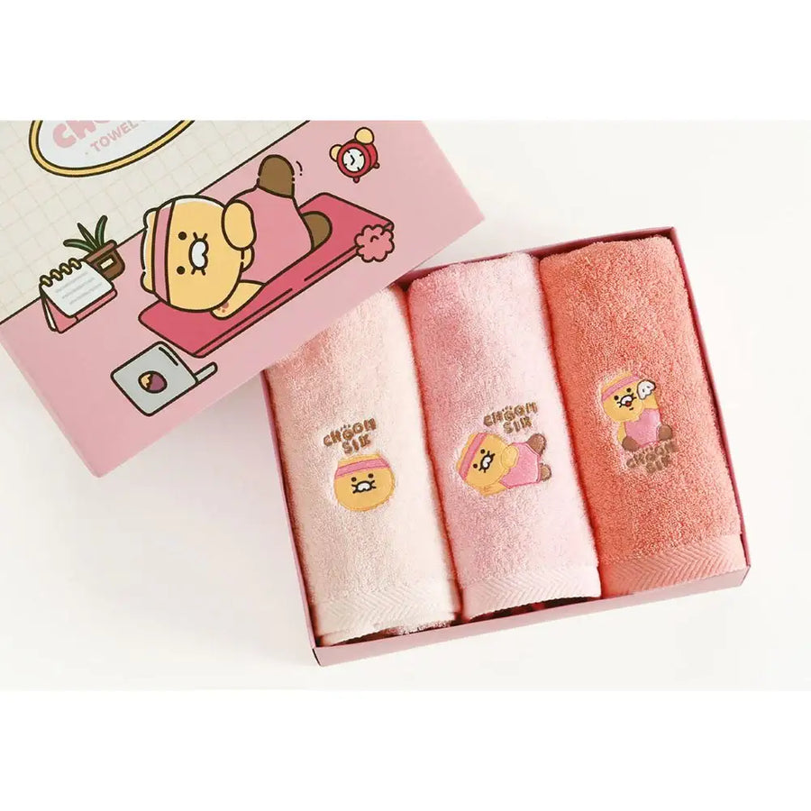 Kakao Friends - 40-thread Count Choonsik Face Towel Set - Kakao Friends - Home & Living, Accessories - Harumio