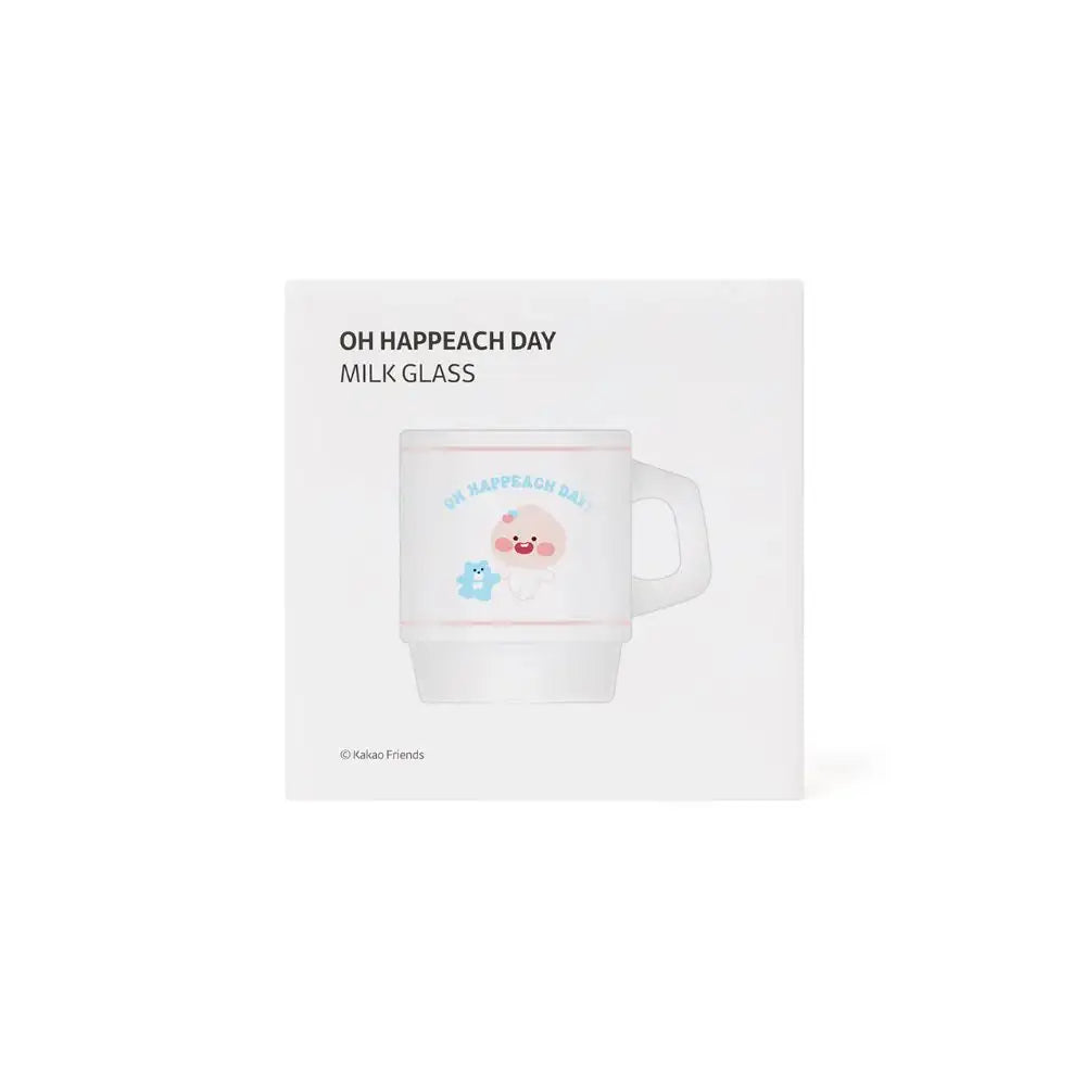 Kakao Friends - Oh Happeach Day Milk Glass