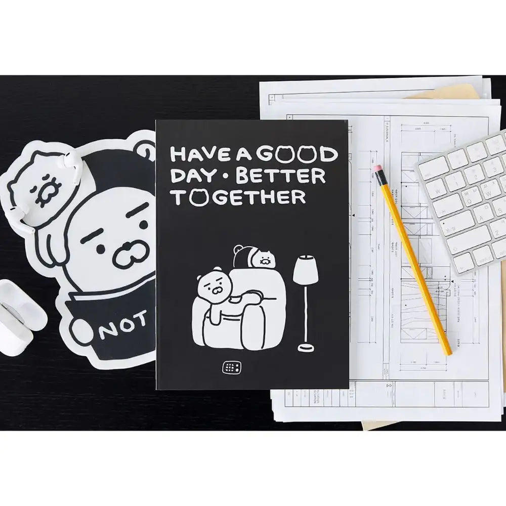 Kakao Friends - Black & White Notebook - Kakao Friends - Home & Living, Accessories - Harumio