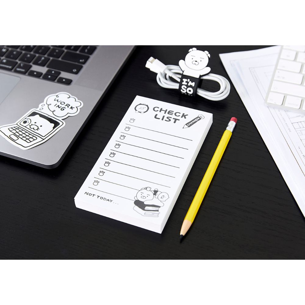 Kakao Friends - Black & White Checklist Note
