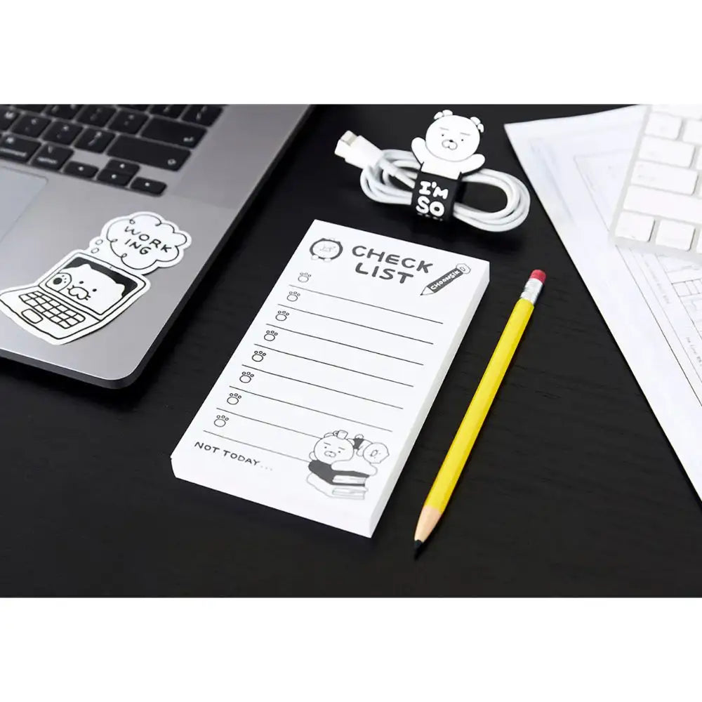 Kakao Friends - Black & White Checklist Note - Kakao Friends - Home & Living, Accessories - Harumio
