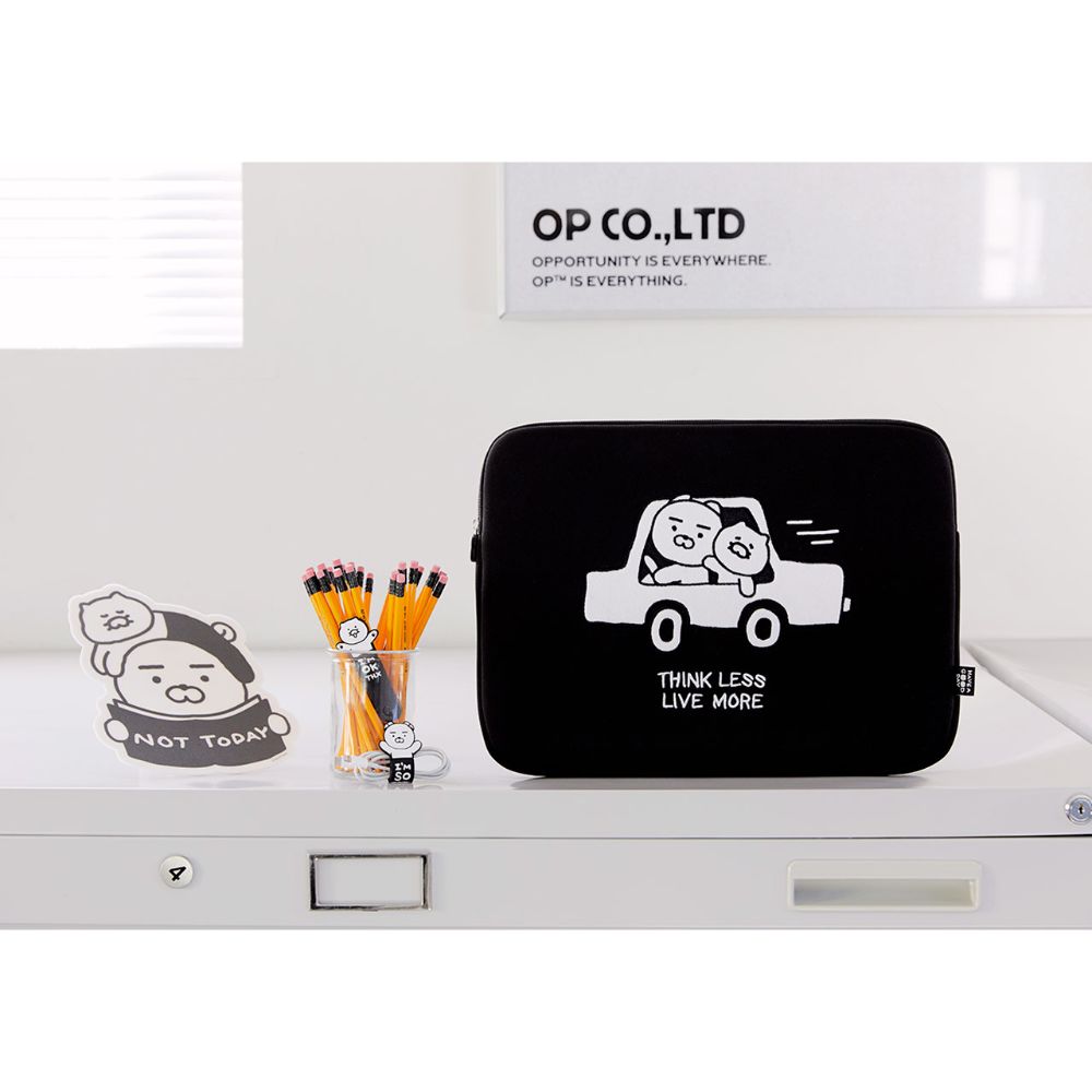 Kakao Friends - Black & White Notebook Pouch (17")