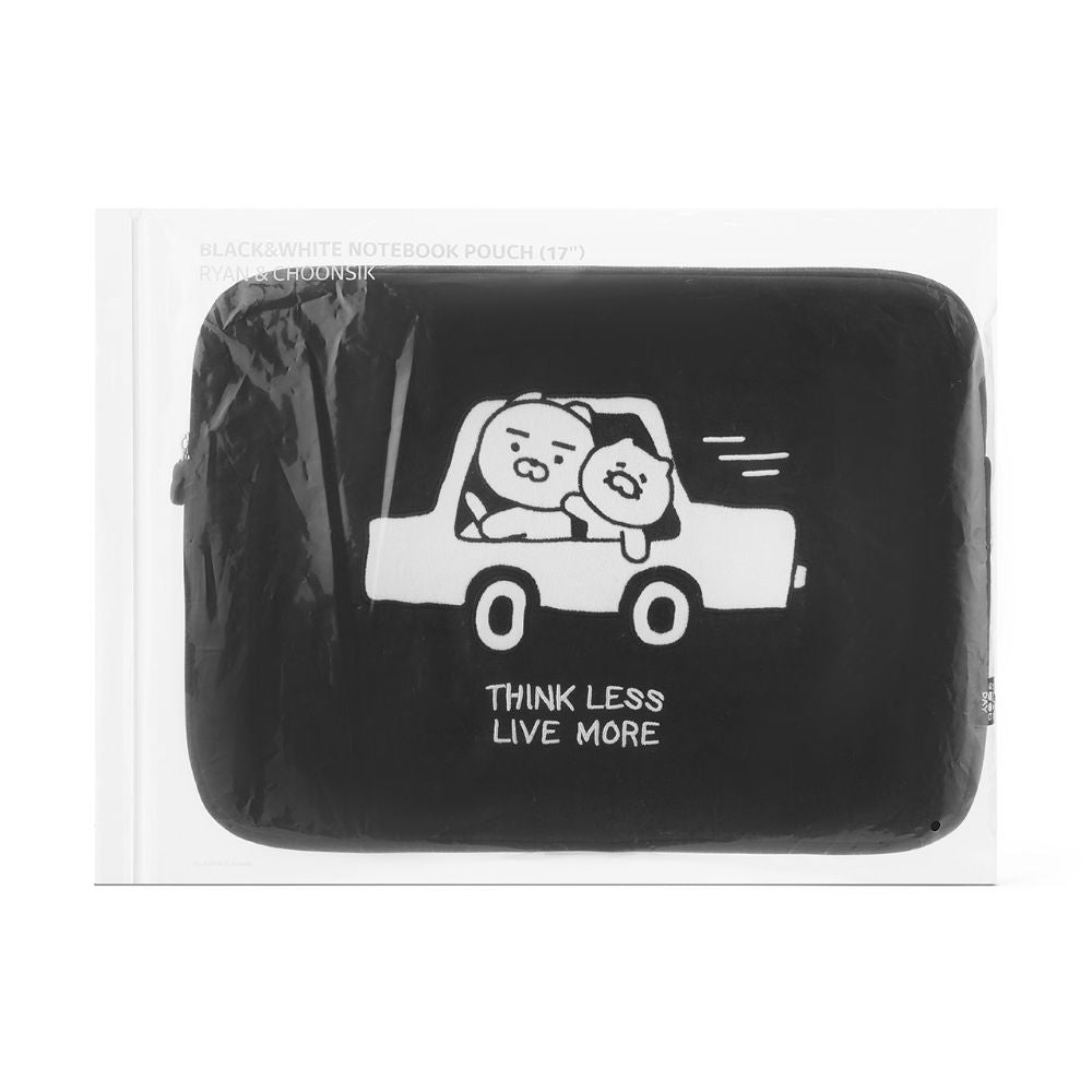 Kakao Friends - Black & White Notebook Pouch (17")