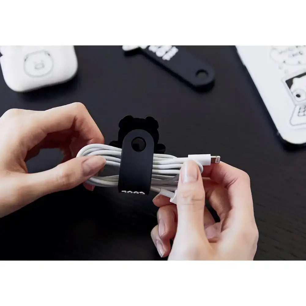 Kakao Friends - Black & White Cable Holder Set - Kakao Friends - Home & Living, Accessories - Harumio