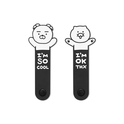 Kakao Friends - Black & White Cable Holder Set