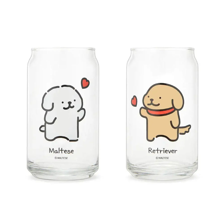Kakao Friends - Maltese Can Glass Set - Kakao Friends - Home & Living, Accessories - Harumio