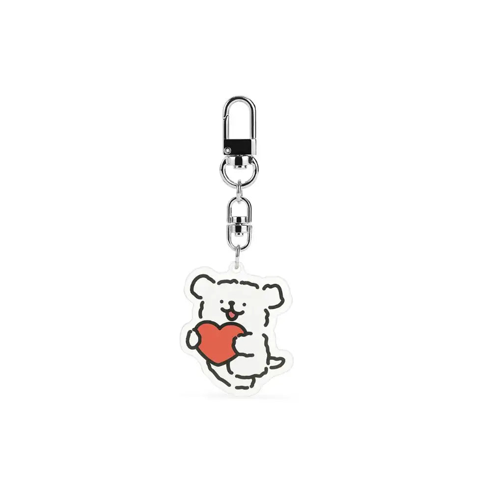 Kakao Friends - Maltese Cuties Acrylic Keyring Set (Heart Version)